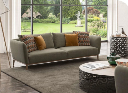 Olive green three seater modern living room couch seating furniture couch sofa